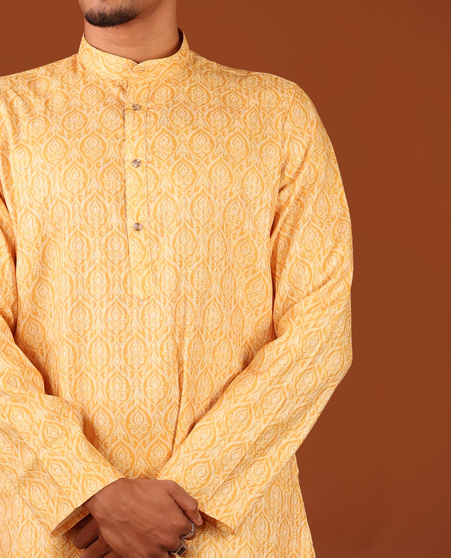 Orange Men's Kurta