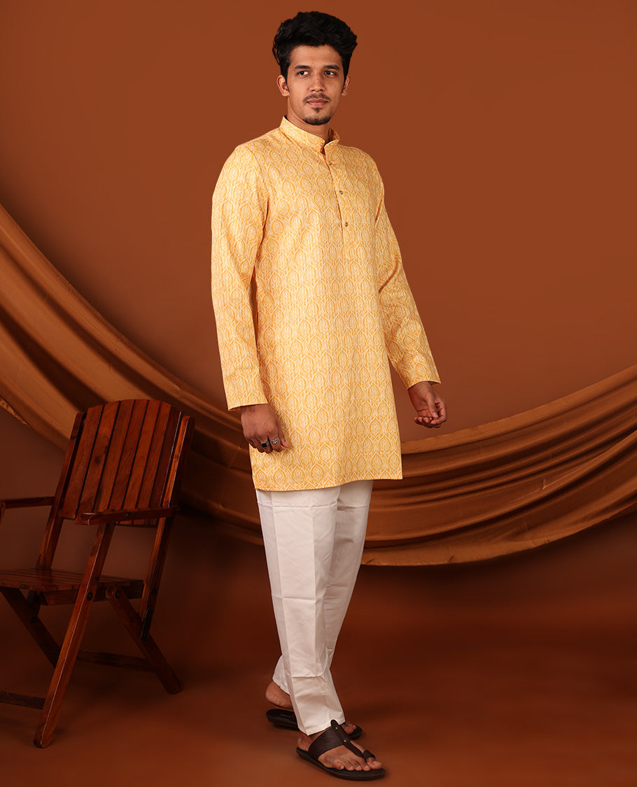 Orange Men's Kurta