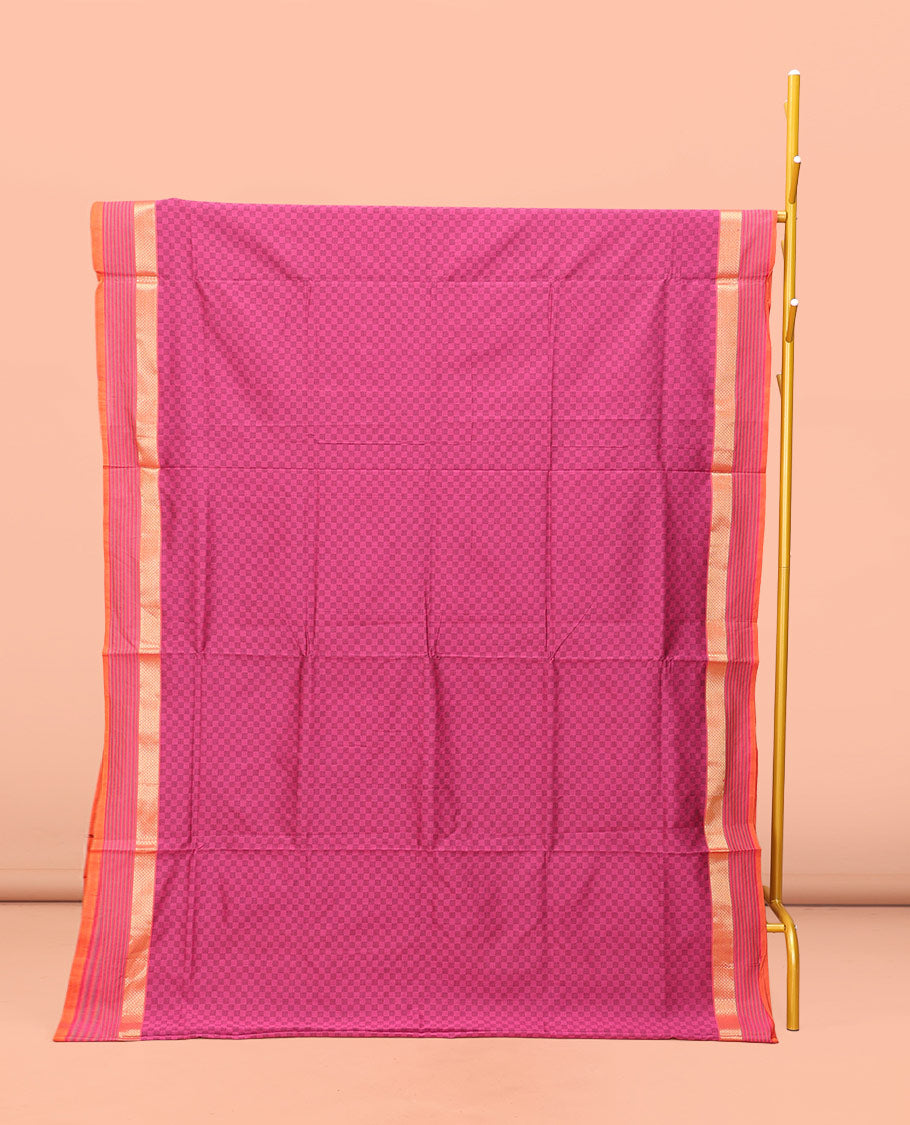 Pink Poly Cotton Saree