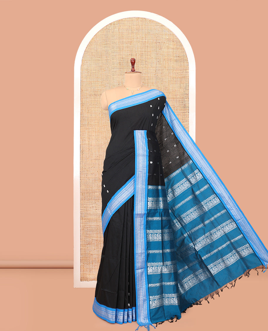 Black Kalyani Cotton Saree