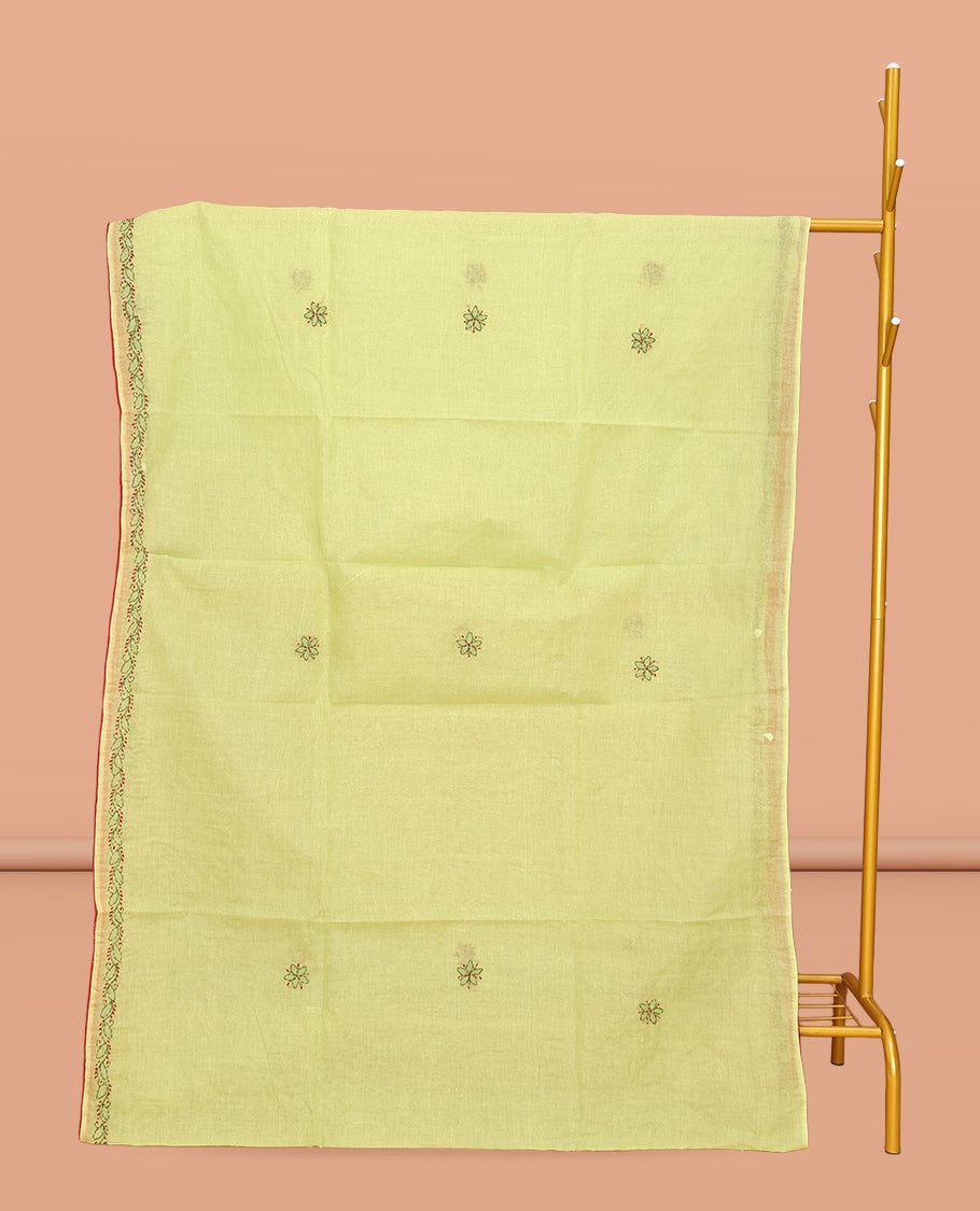 Green Lucknowi Chikankari Saree