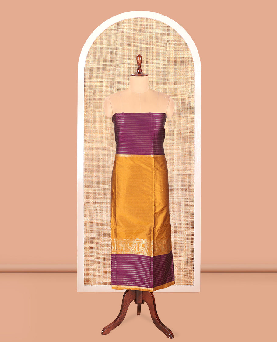 Mustard Semi-Silk Material Chudidar Set