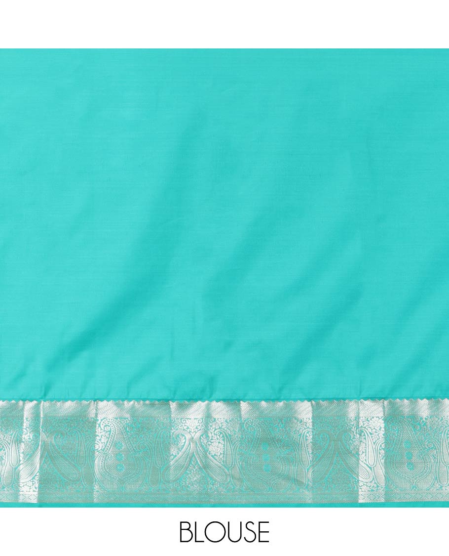 Yellow Budget Silk Saree, Elegantly Highlighted by Jacquard Design All Over Its Body, Complemented by a Contrast Traditional Zari Design Border, Opulently Embellished Pallu, and Paired with a Contrast Blouse