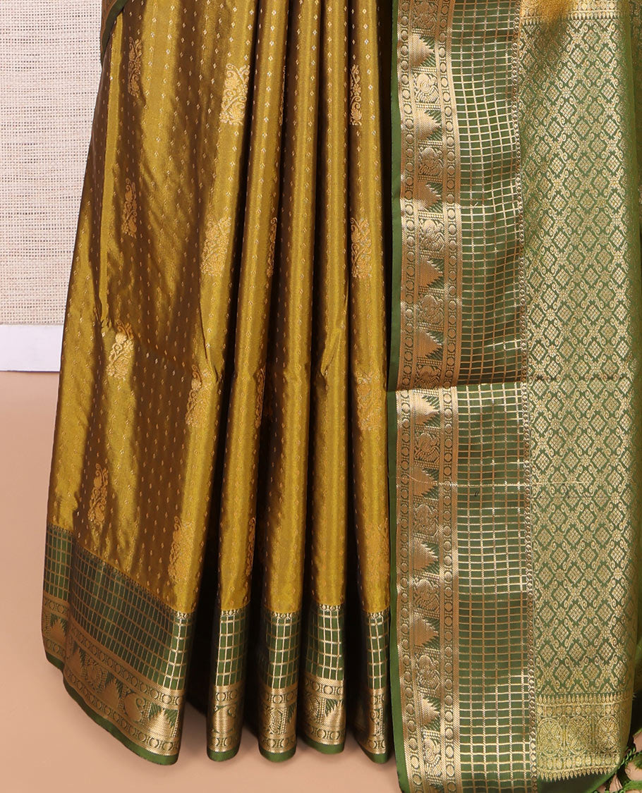 Green Paisley Design Budget Silk Saree
