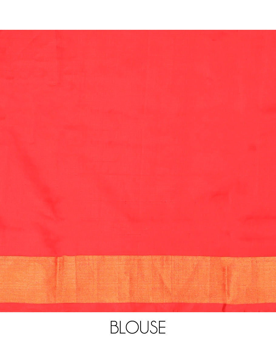 Yellow uppada saree with floral buttas, contrast plain border & pallu of floral designs