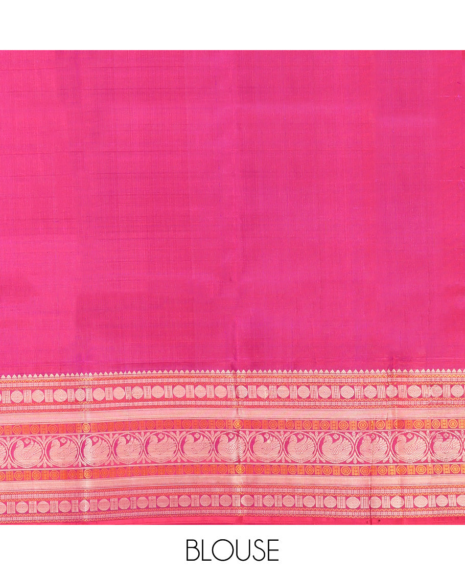 Purple Kanchipuram Chettinad Saree