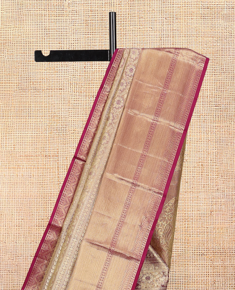 Purple Kanchipuram Tissue Silk Saree