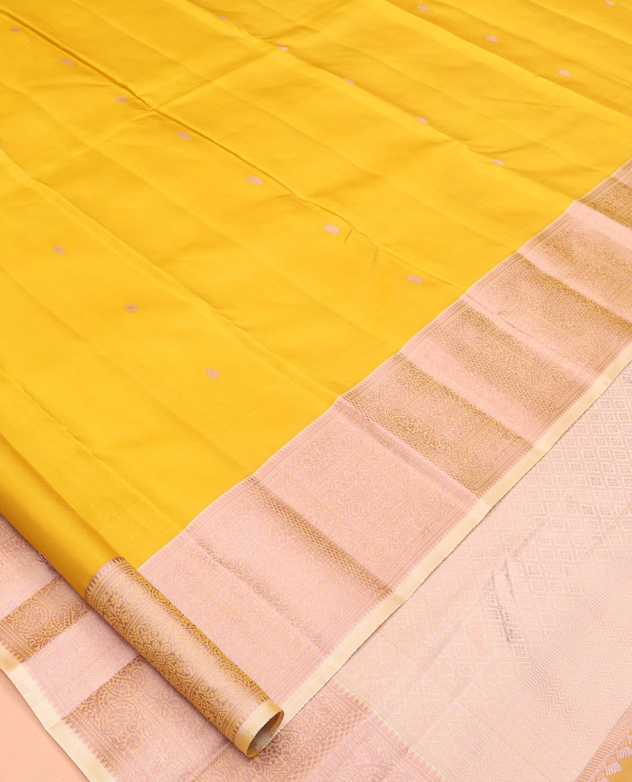 Yellow Kanchipuram Silk Saree