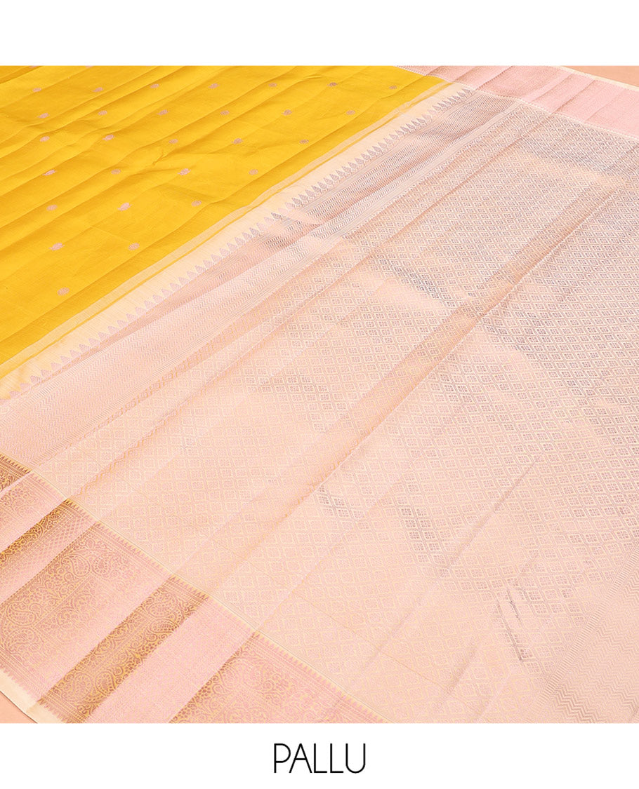 Yellow Kanchipuram Silk Saree