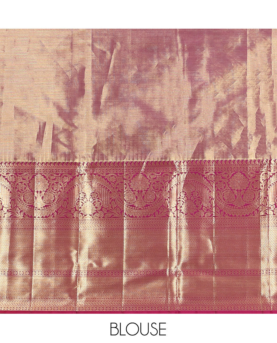 Purple Kanchipuram Tissue Silk Saree