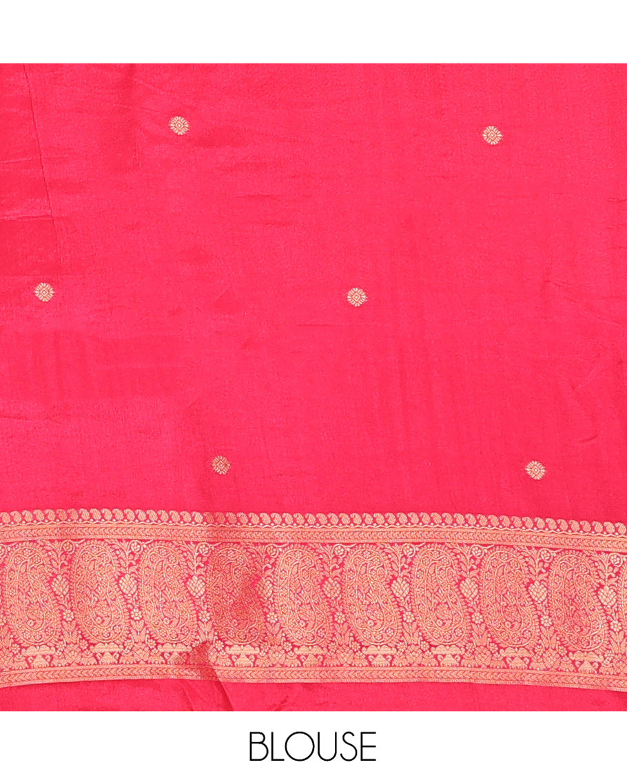 Orange Fancy Mysore Silk Saree