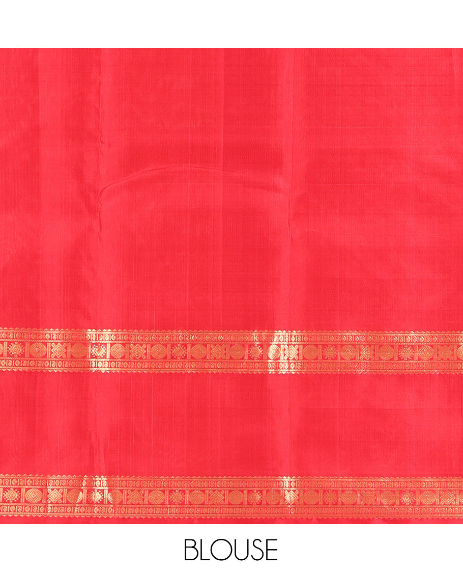 Red Kanchipuram Chettinad Saree