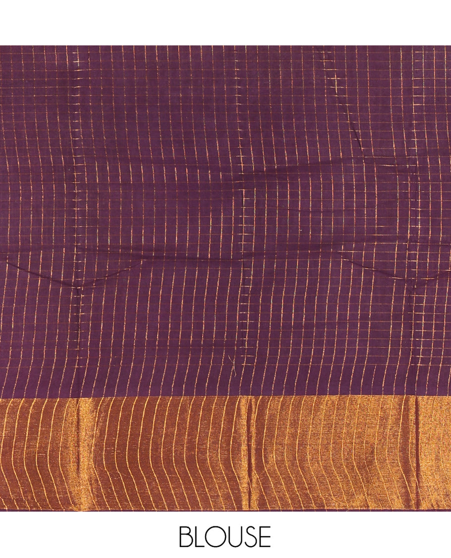 Dark Purple Sungudi Cotton Half-Saree