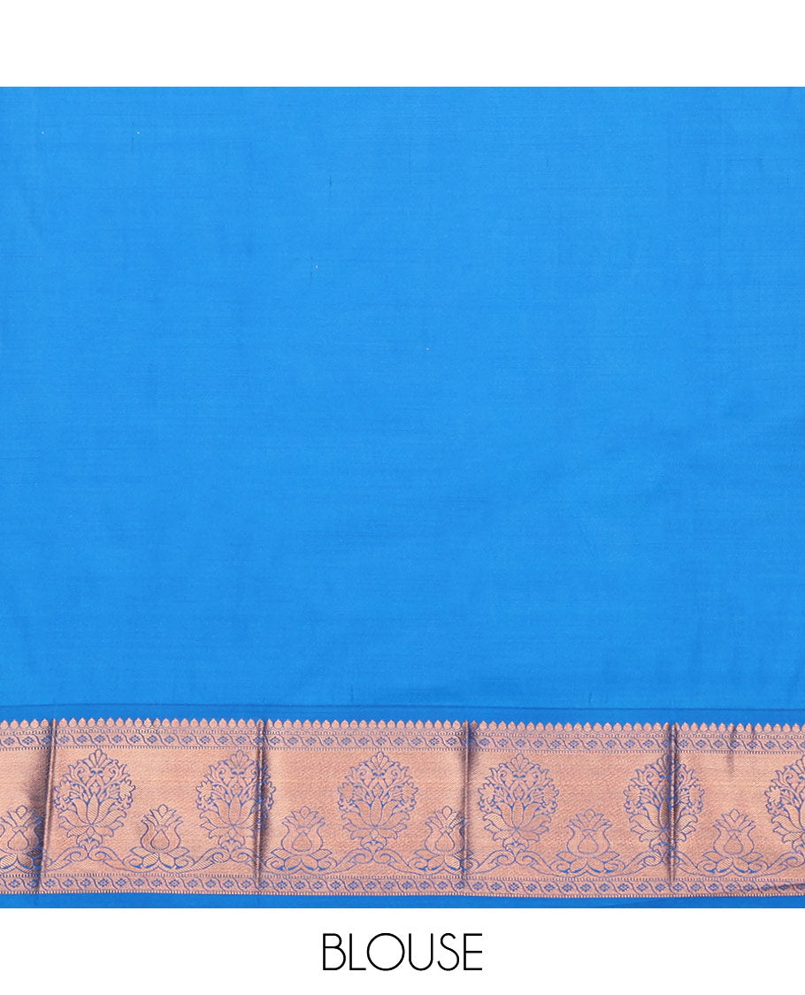 Pink Budget Silk Saree, Accentuated with Jacquard, Complemented by Contrast Traditional Zari Border, Intricate Pallu, and a Contrast Blouse