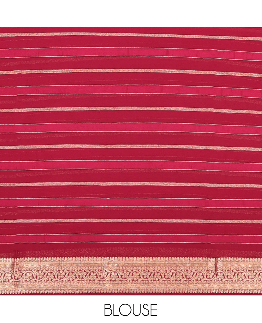 Maroon Semi Mysore Silk Saree