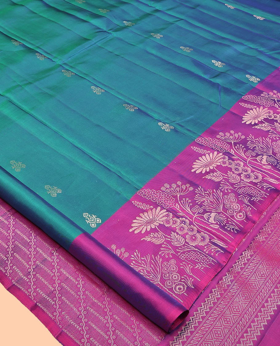 Blue Mayuri Lite Silk Mix Saree