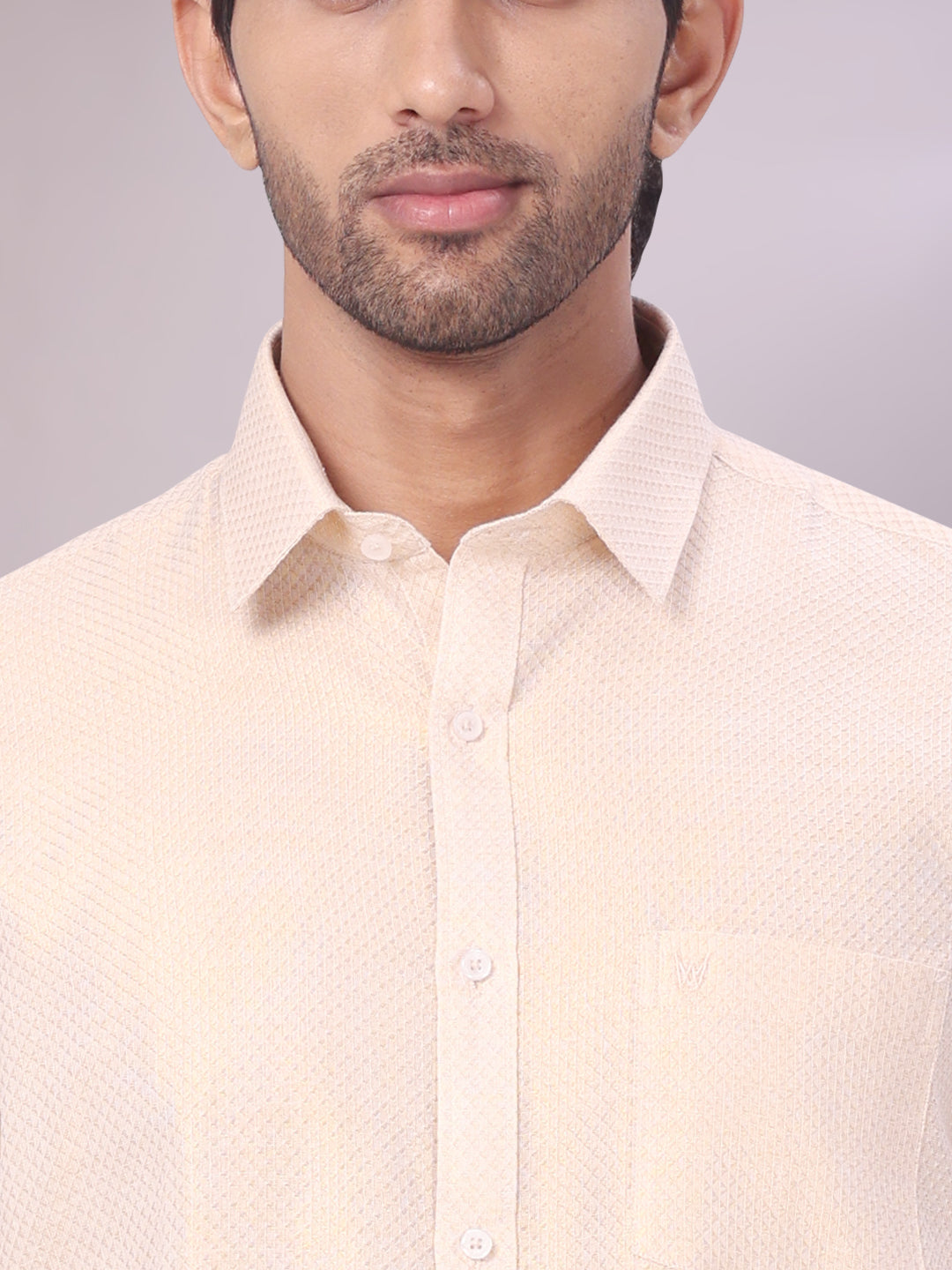 Mens Gold Tissue Jacquard Shirt with Matching Dhoti Combo Zeus