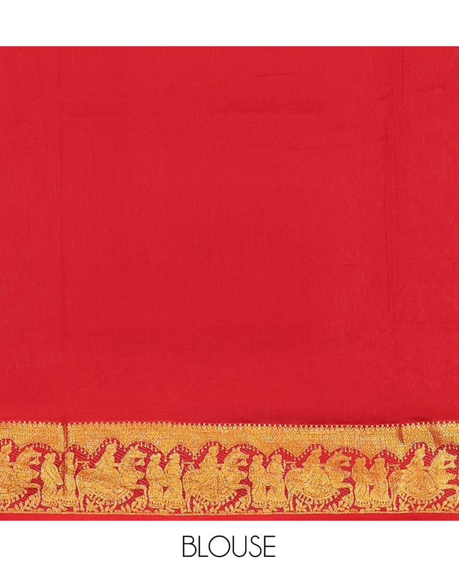 Red Kalyani Cotton Saree