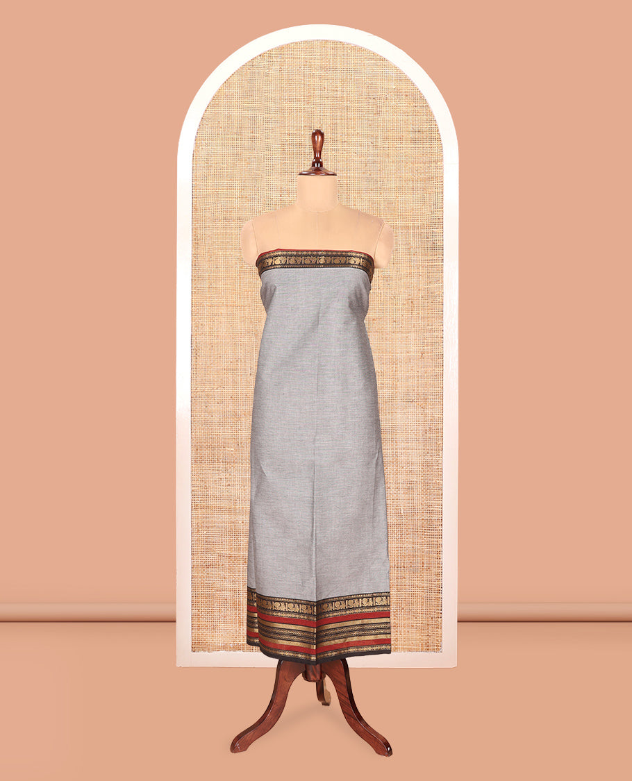 Grey Mercerised Cotton Material Chudidar Set