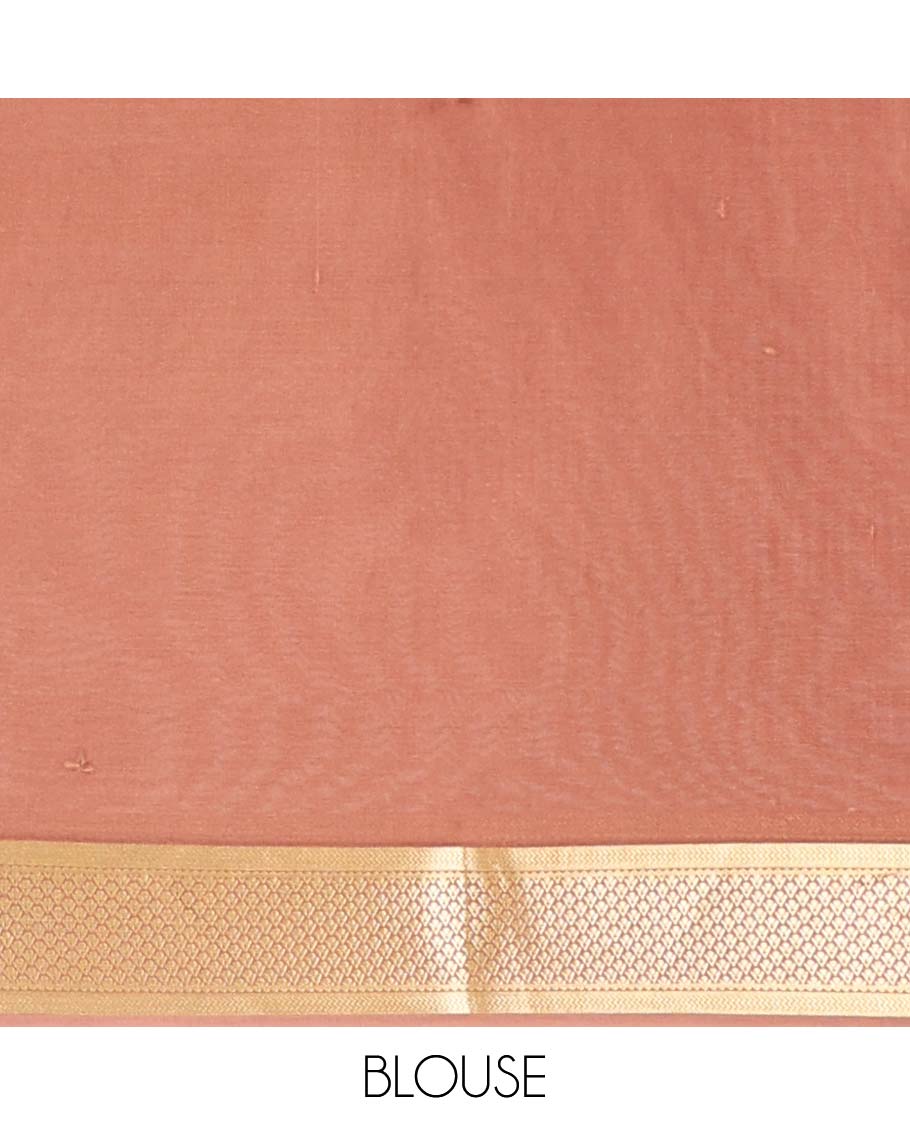 Multi color floral vine , checked mysore silk saree with contras checked border & floral motifs pallu