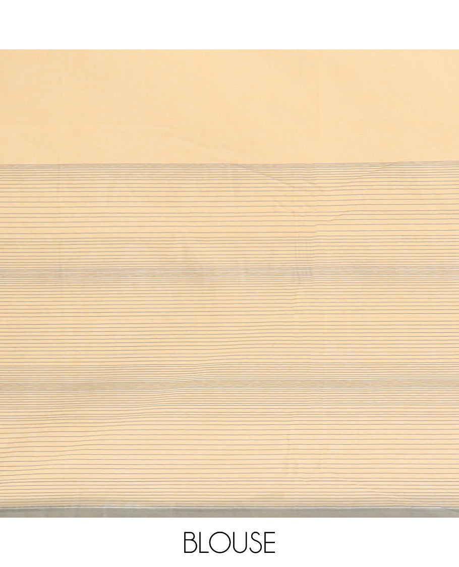 Borderless sandal diamond buttas Coimbatore cotton saree, diamond motifs enclosed checks