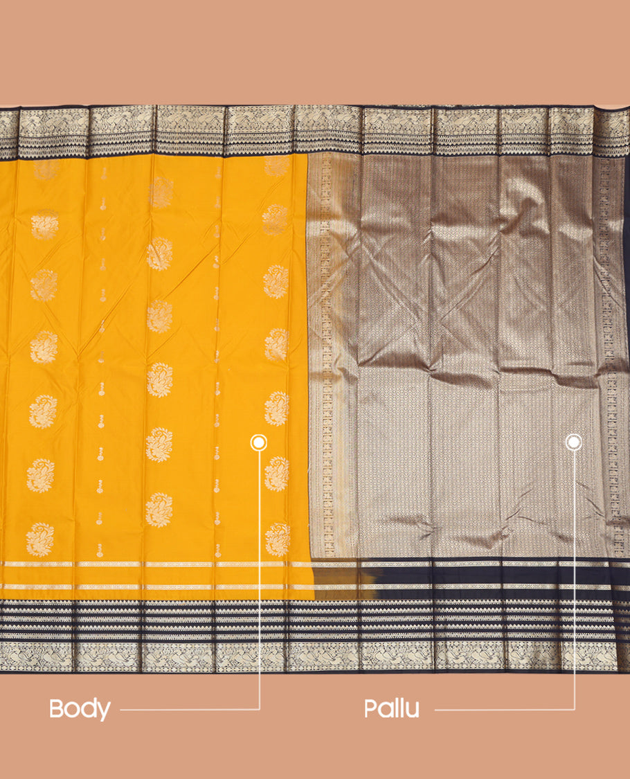 Yellow Budget Silk Saree