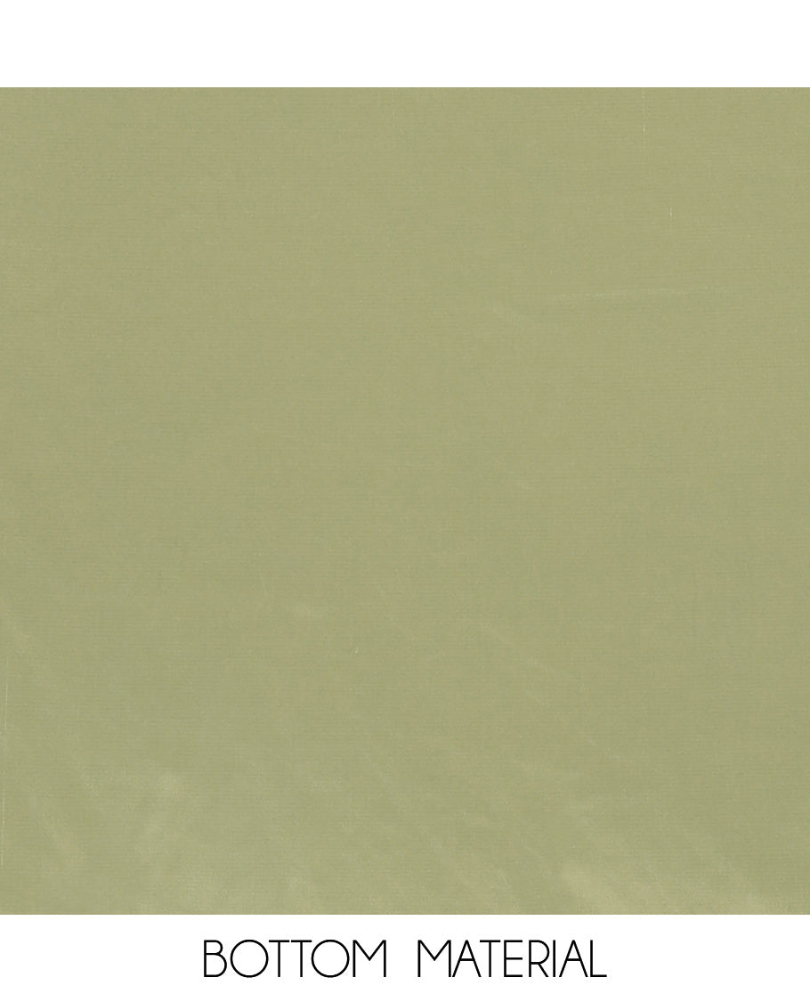 Mint green green jacquard, ajrakh print, mirror work crepe chudidhar material top with american crepe pant & chinnon ajrakh print, mirror work dupatta