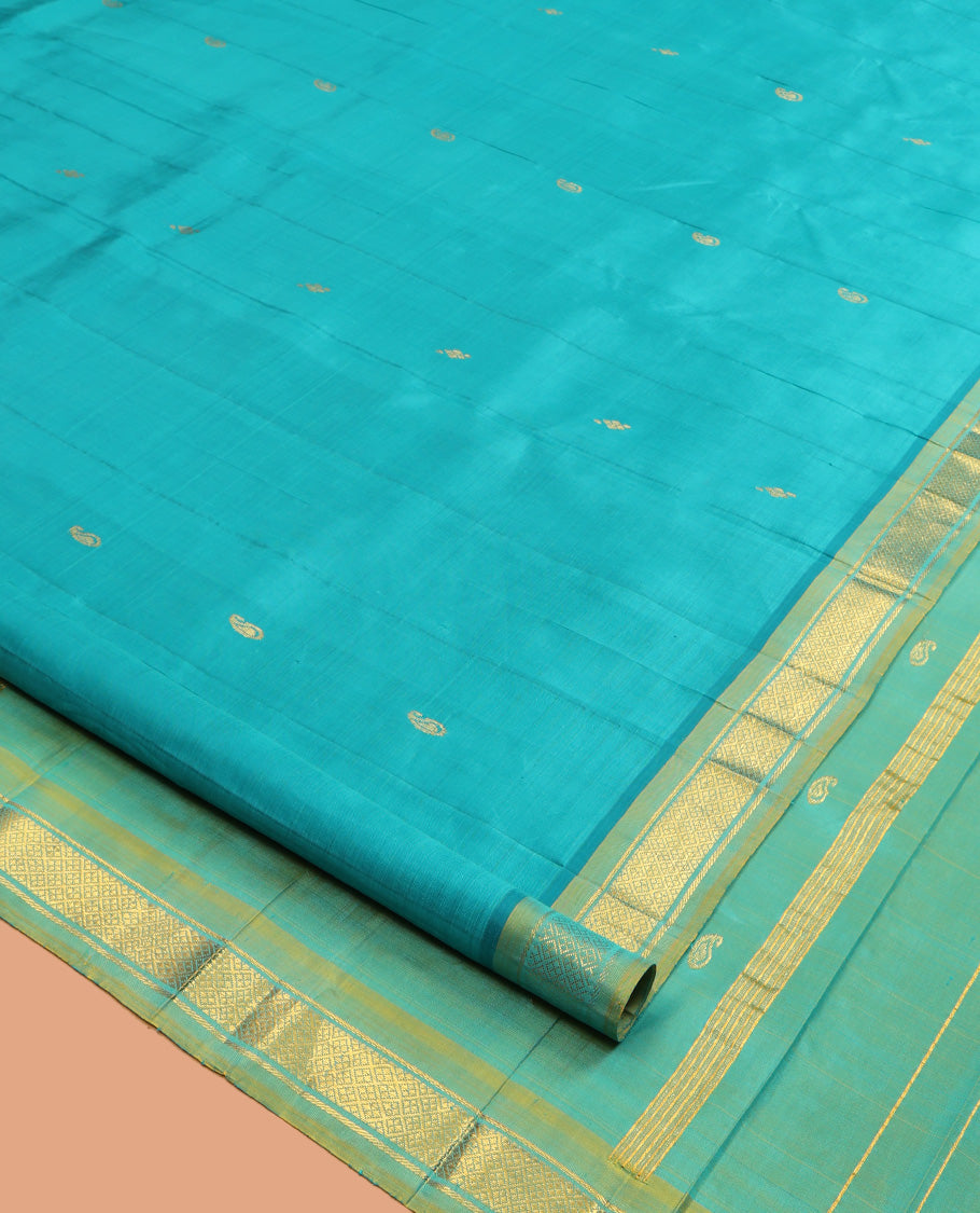 Blue Kanchipuram Silk Saree