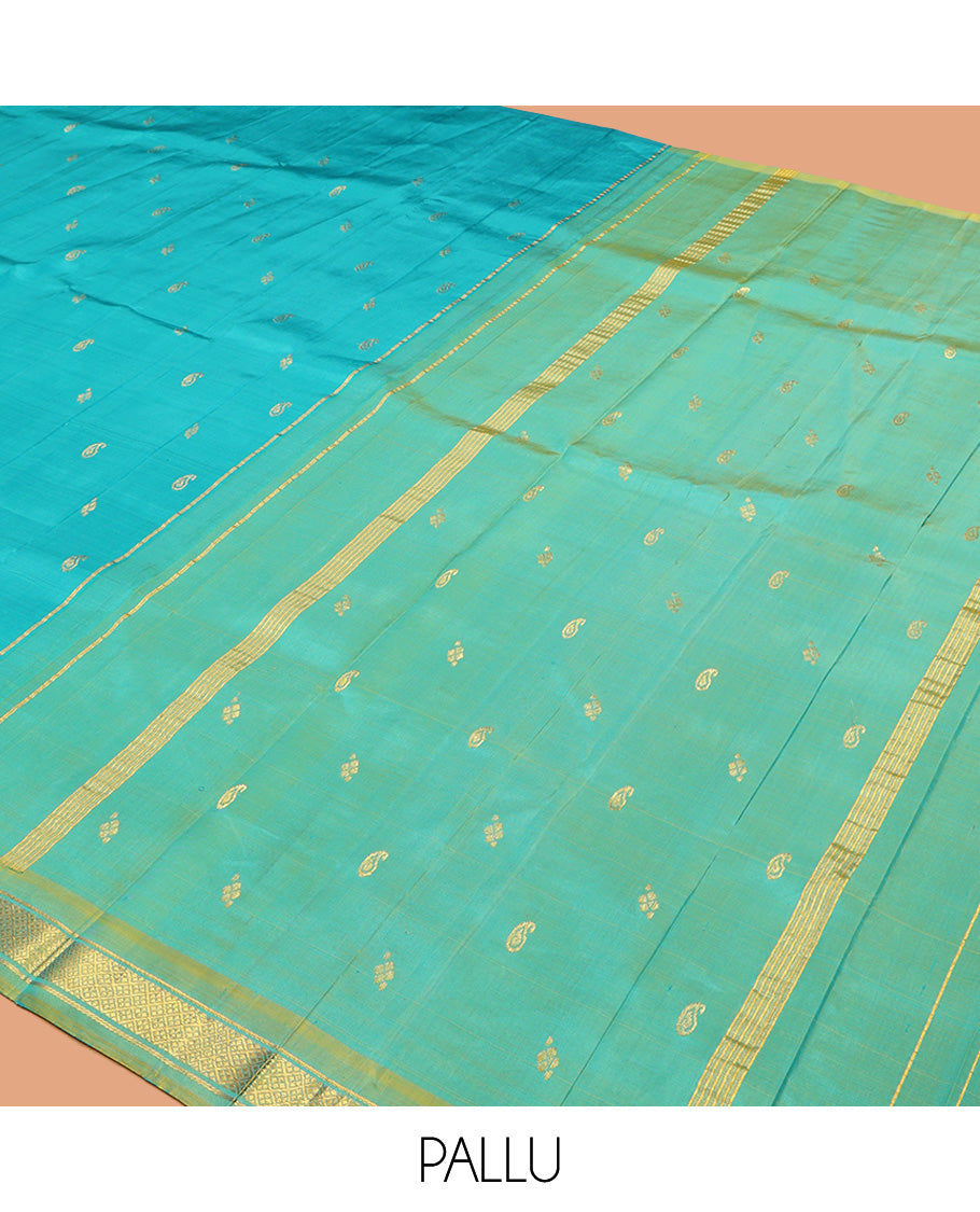Blue Kanchipuram Silk Saree