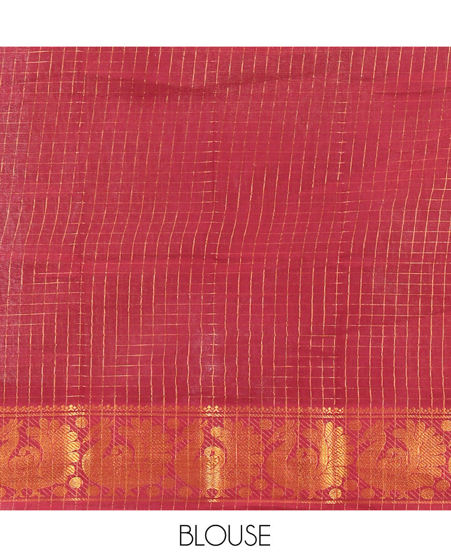 Mustard Sungudi Cotton Half-Saree