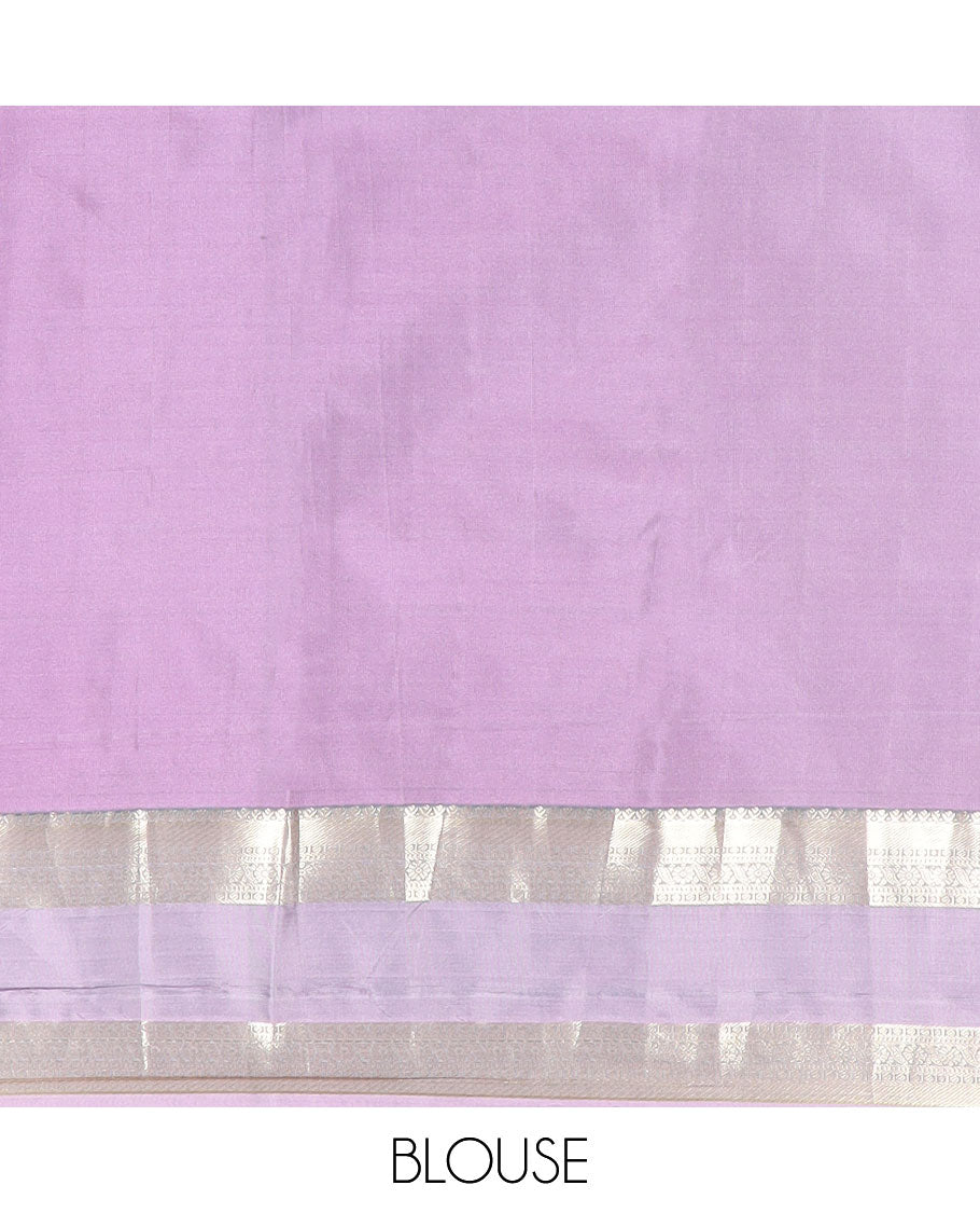 Green zari buttas budget silk saree, contrast traditional zari border, and pallu of intricate designs