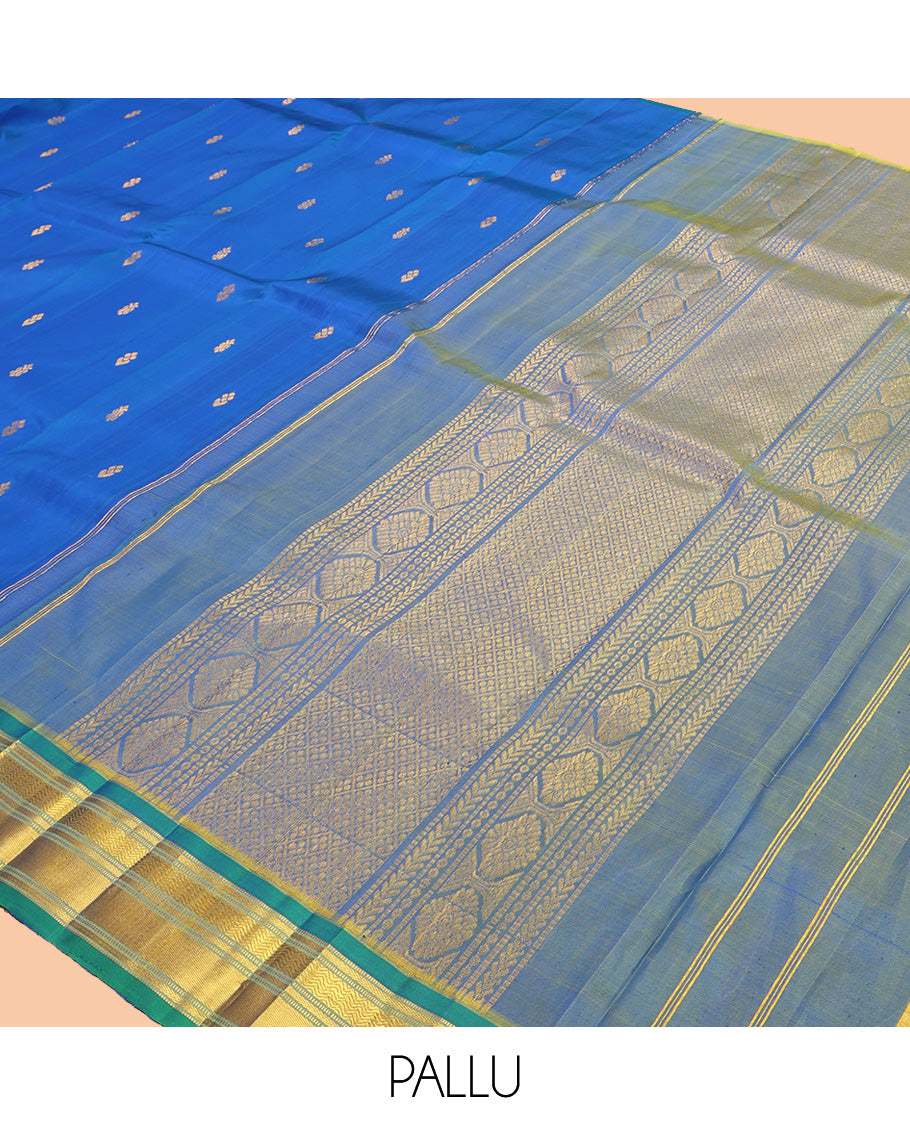 M.s. Blue Kanchipuram Silk Saree