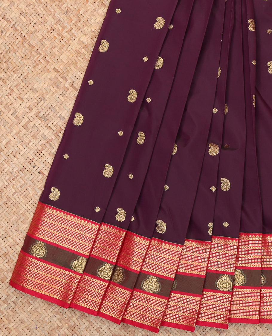 Wine Budget Silk Saree