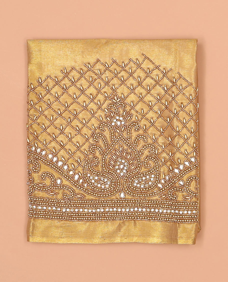 Gold aari embroidey Materail blouse