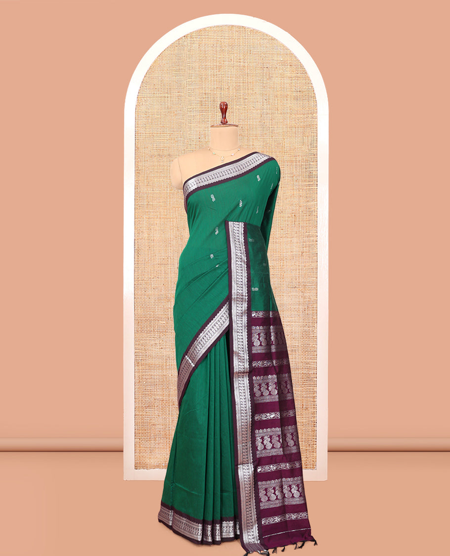 Green Kalyani Cotton Saree