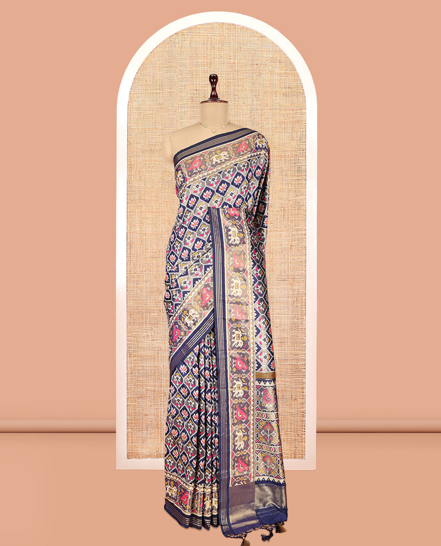 Navy Blue Fancy Patola Saree