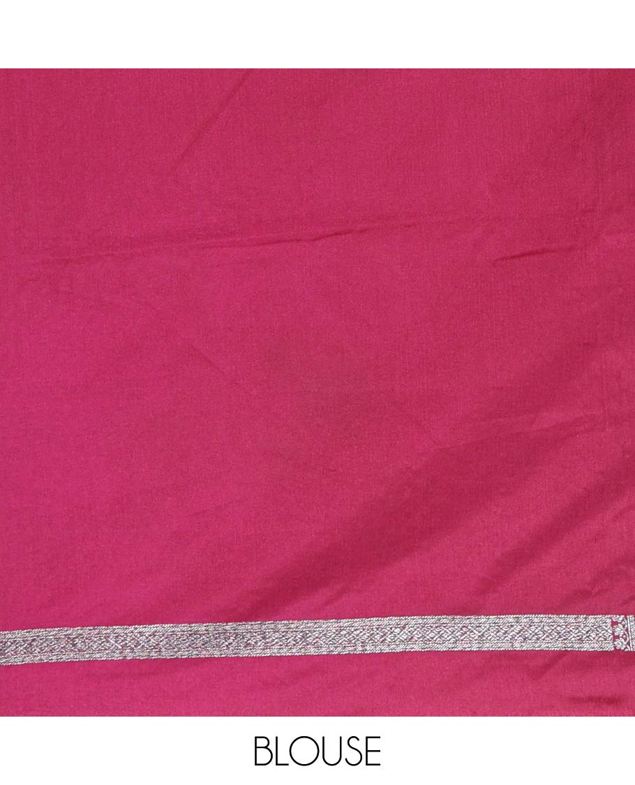 Maroon Fancy Georgette Saree Richly Detailed with Zari Buttas, Highlighted by a Traditional Zari Design Border, Grandly Woven Pallu Featuring Floral Jaal Zari Designs, and Paired with a Matching Blouse