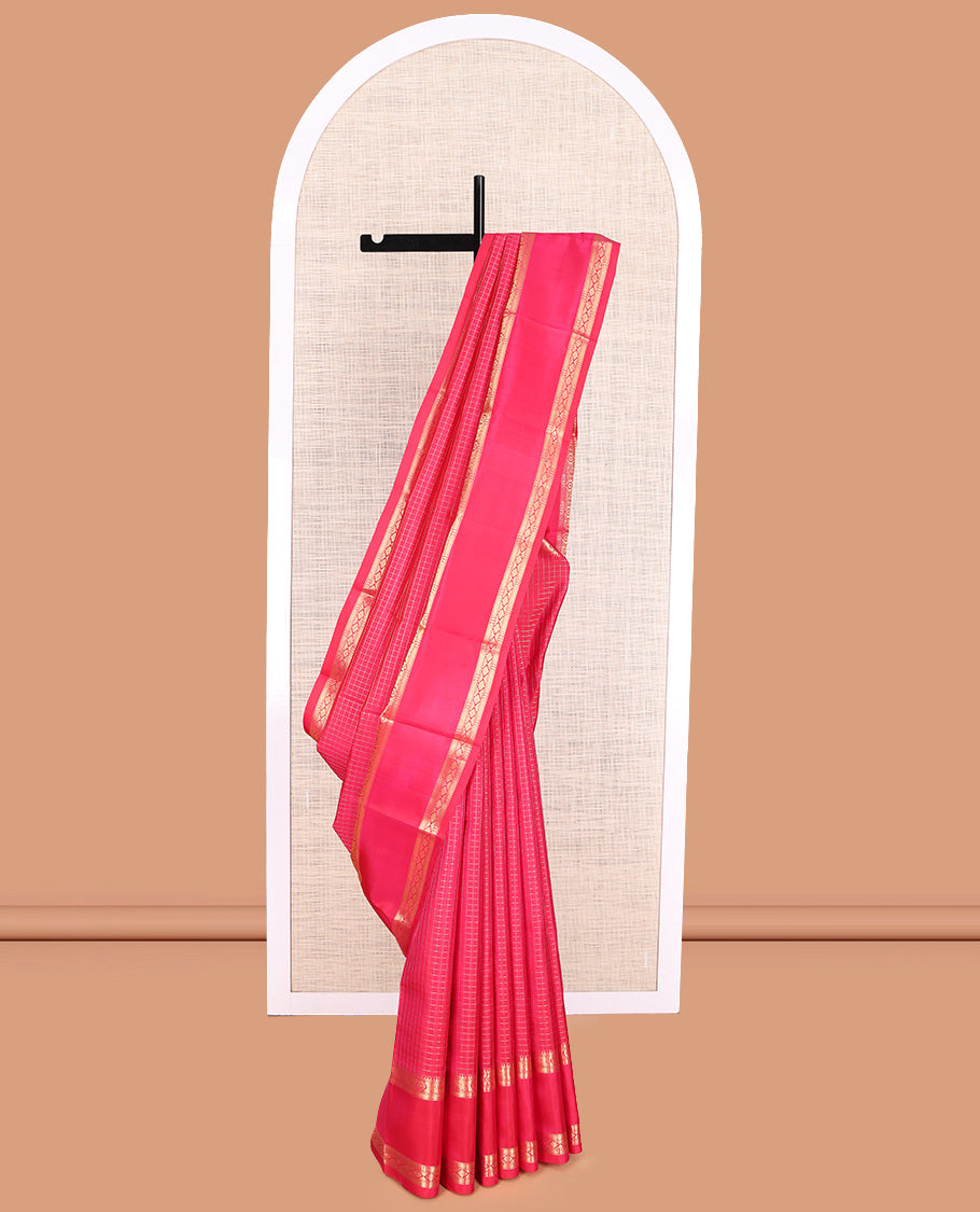 Red Kanchipuram Chettinad Saree