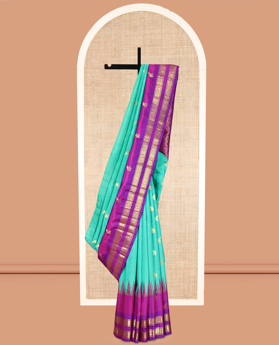 Blue Kanchipuram Silk Saree