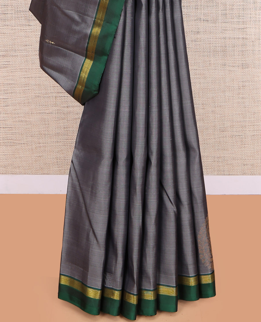 Grey Kanchipuram Silk Saree