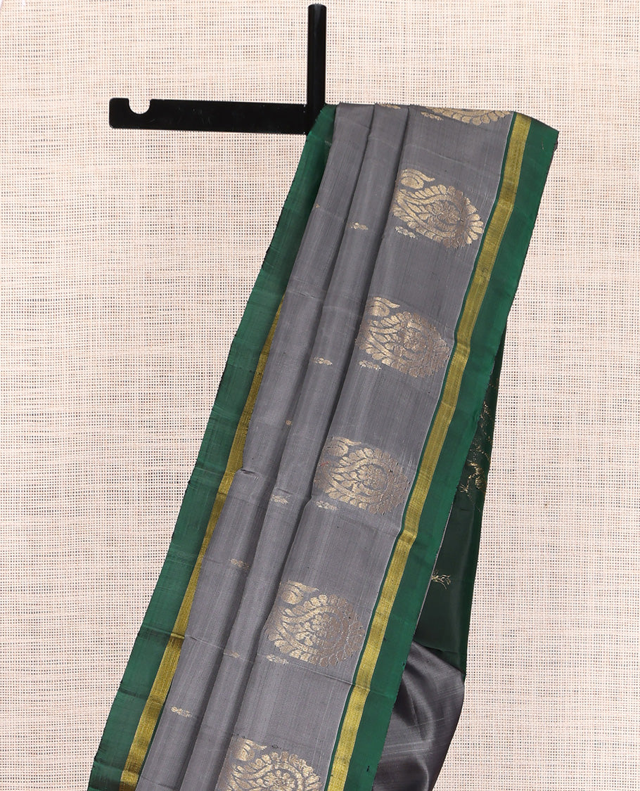 Grey Kanchipuram Silk Saree