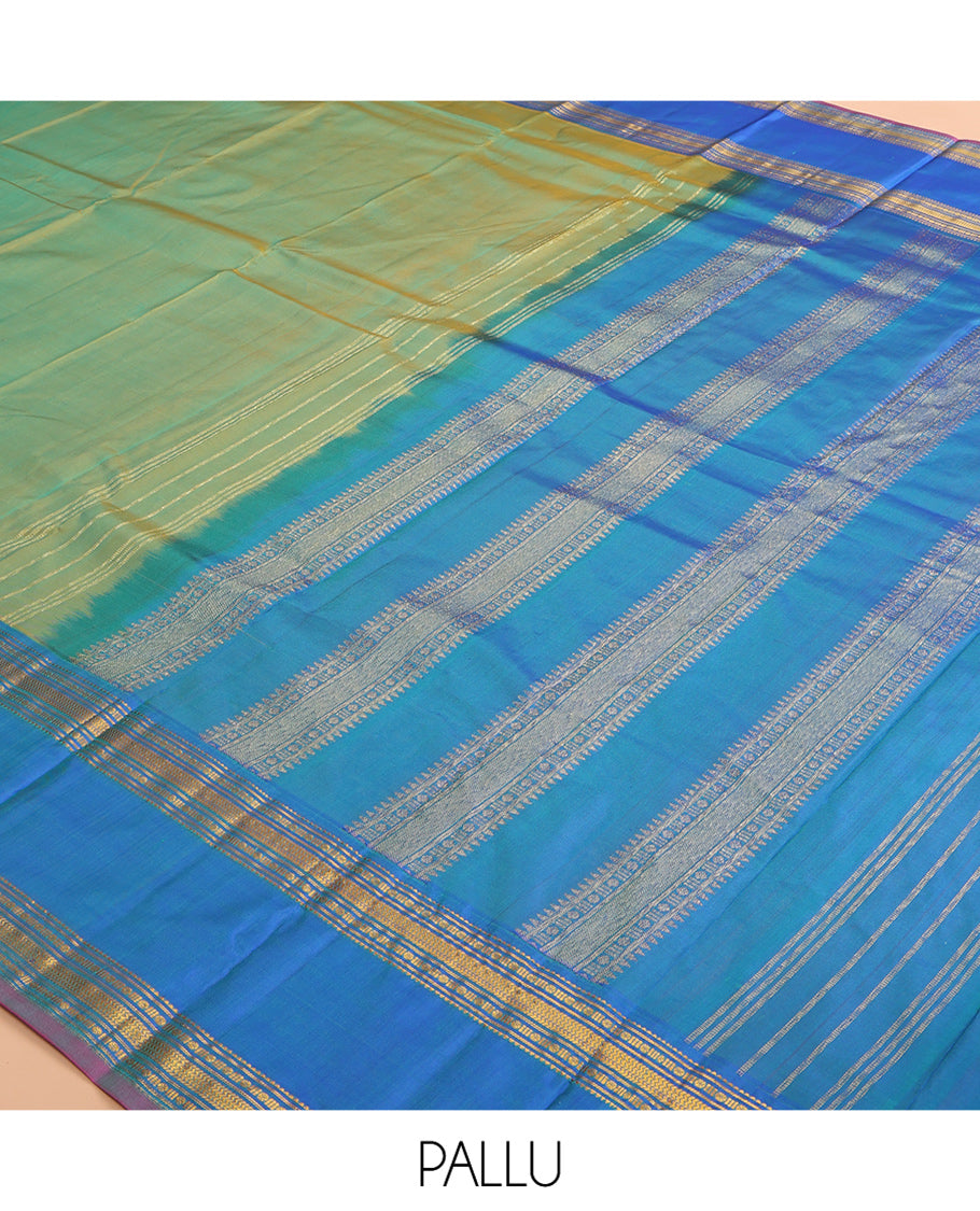 Green Plain Kanchipuram Silk Saree
