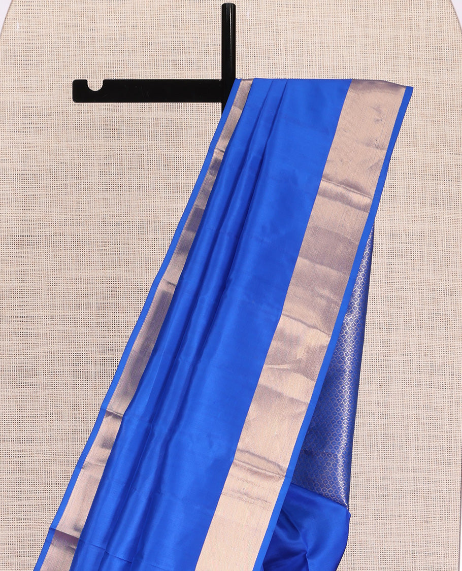 M.S Blue Plain Kanchipuram Silk Saree