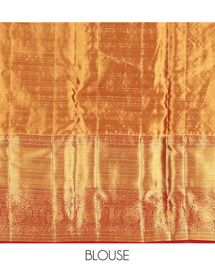 Gold Kanchipuram Tissue Silk Saree