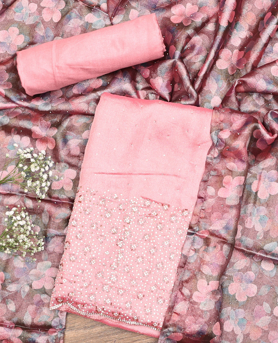 Pink Material Chudidar Set