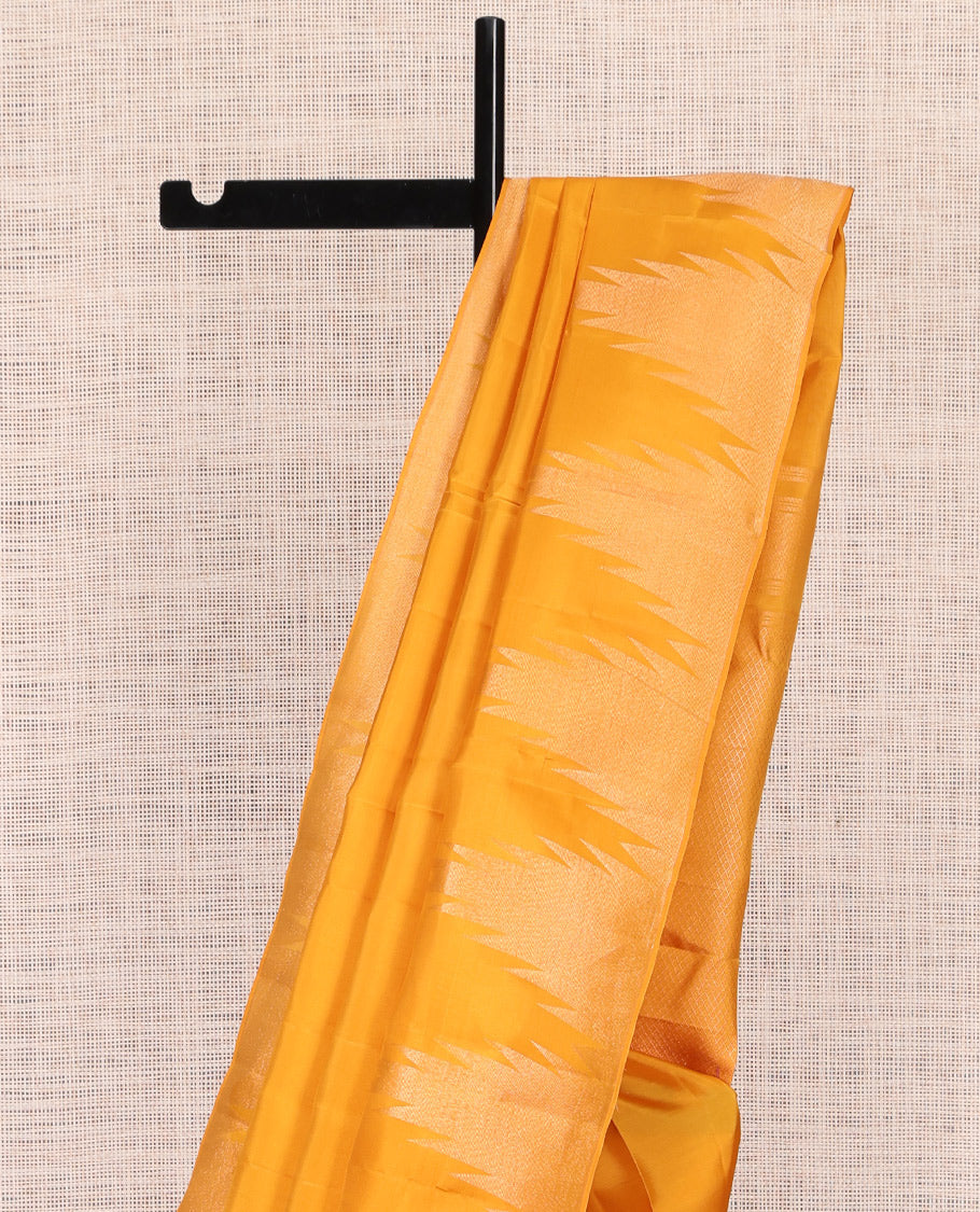 Orange Vasundhara Lite Silk Mix Saree, a Thazampoo Rekku Border, Jaal Pallu, a Matching Blouse