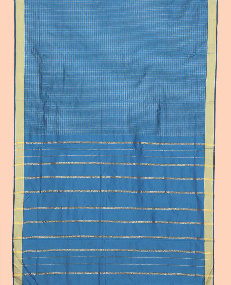 Blue Ten-Yard Art Silk Saree