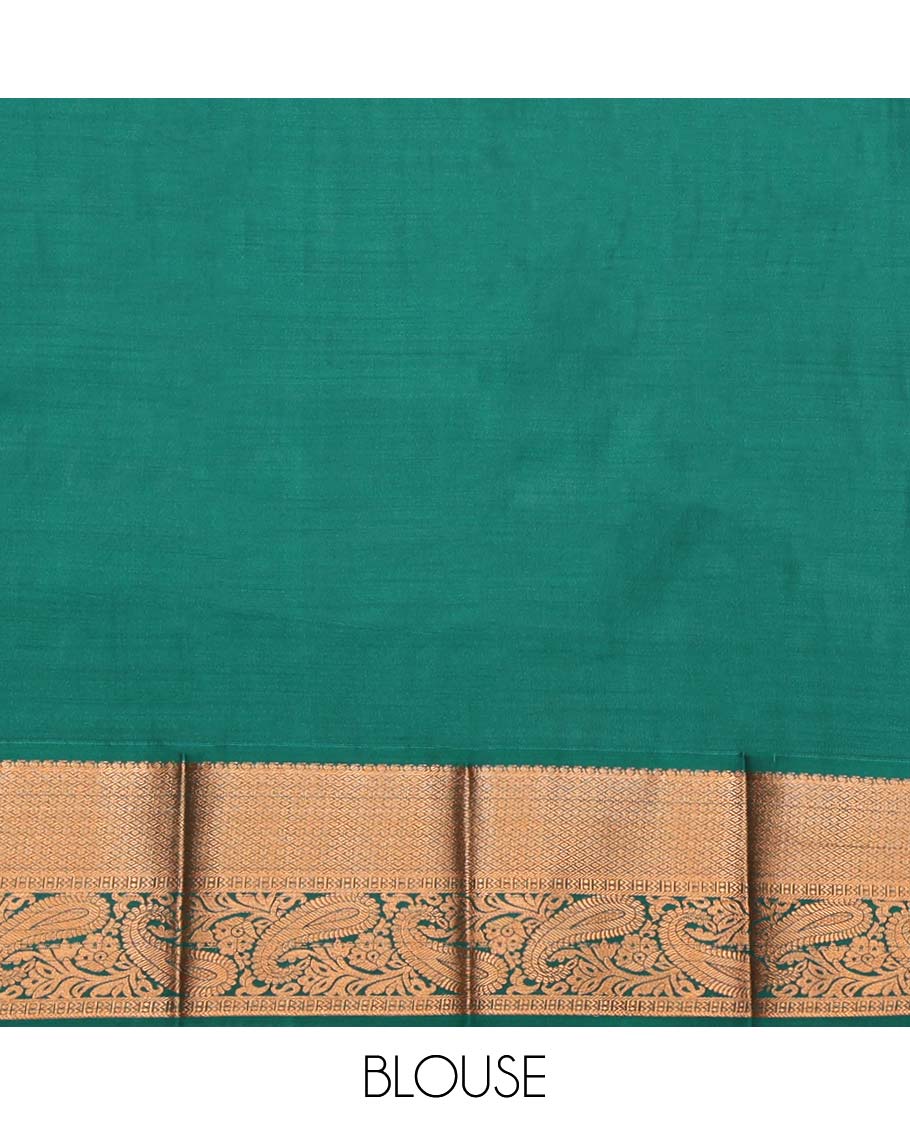 Pink Budget Silk Saree, Spotlighted with Jacquard Design, Complemented by a Contrast Traditional Zari Border, Grand Pallu, and a Contrast Blouse