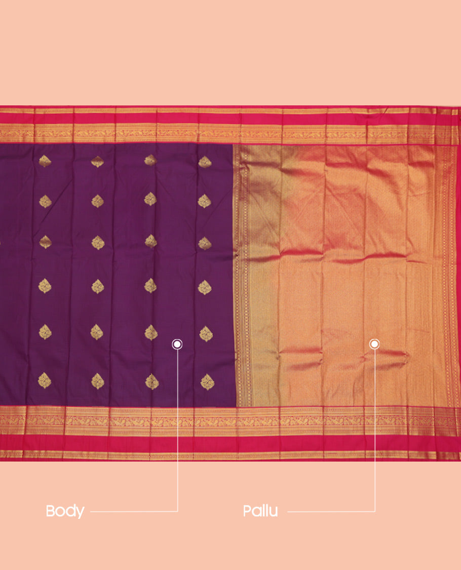 Purple Budget Silk Saree