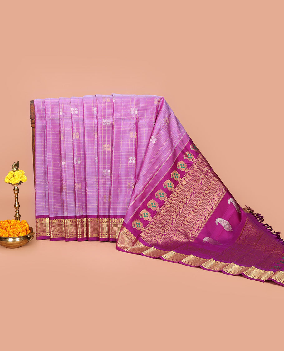 Purple Gadwal Saree